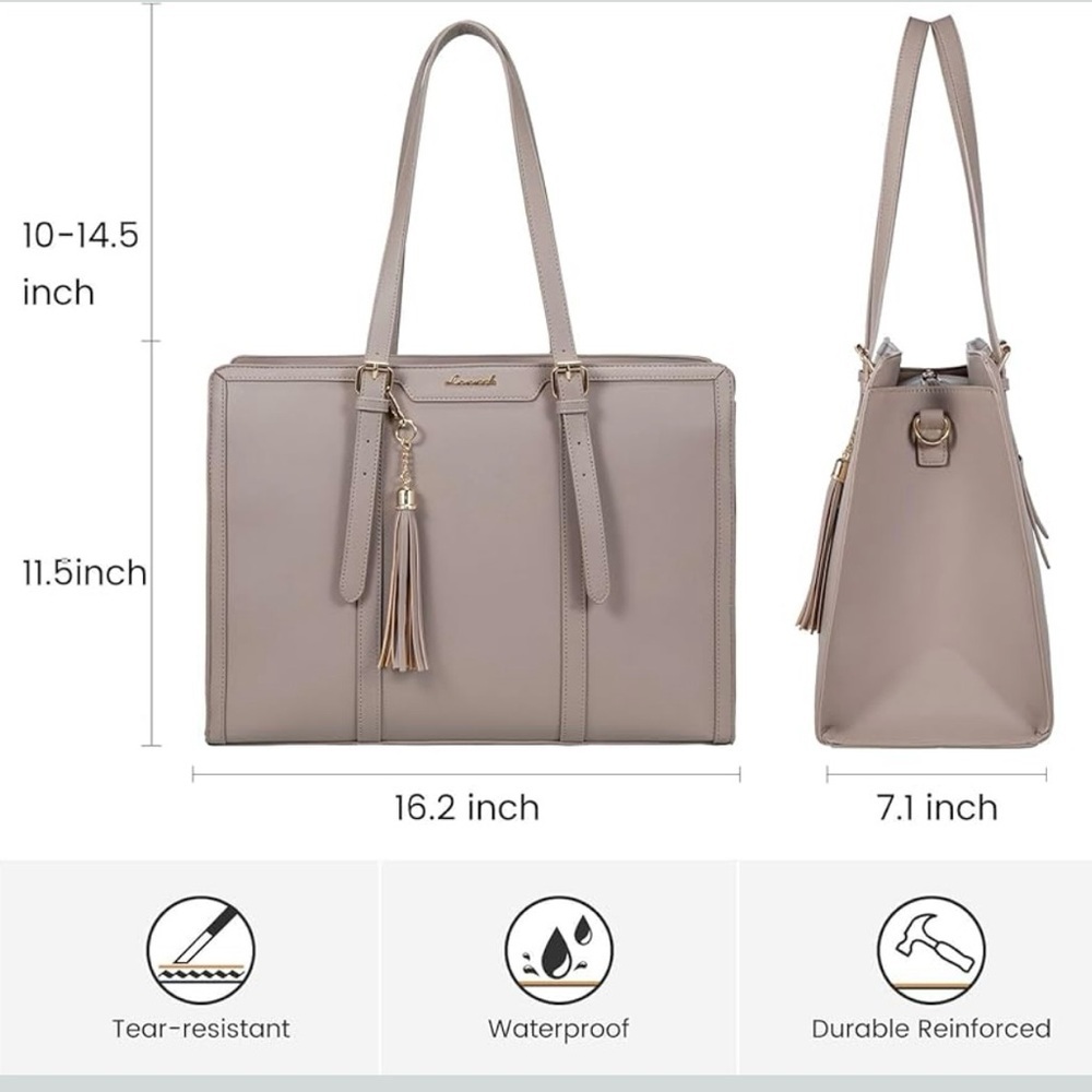 LOVEVOOK Beige Laptop Bag - Picture 2 of 8